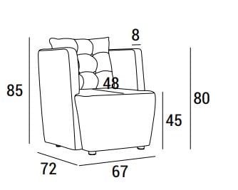 Тканевое кресло с подлокотниками Domingo Salotti Artibella ARCH-00033526 - Вид №7
