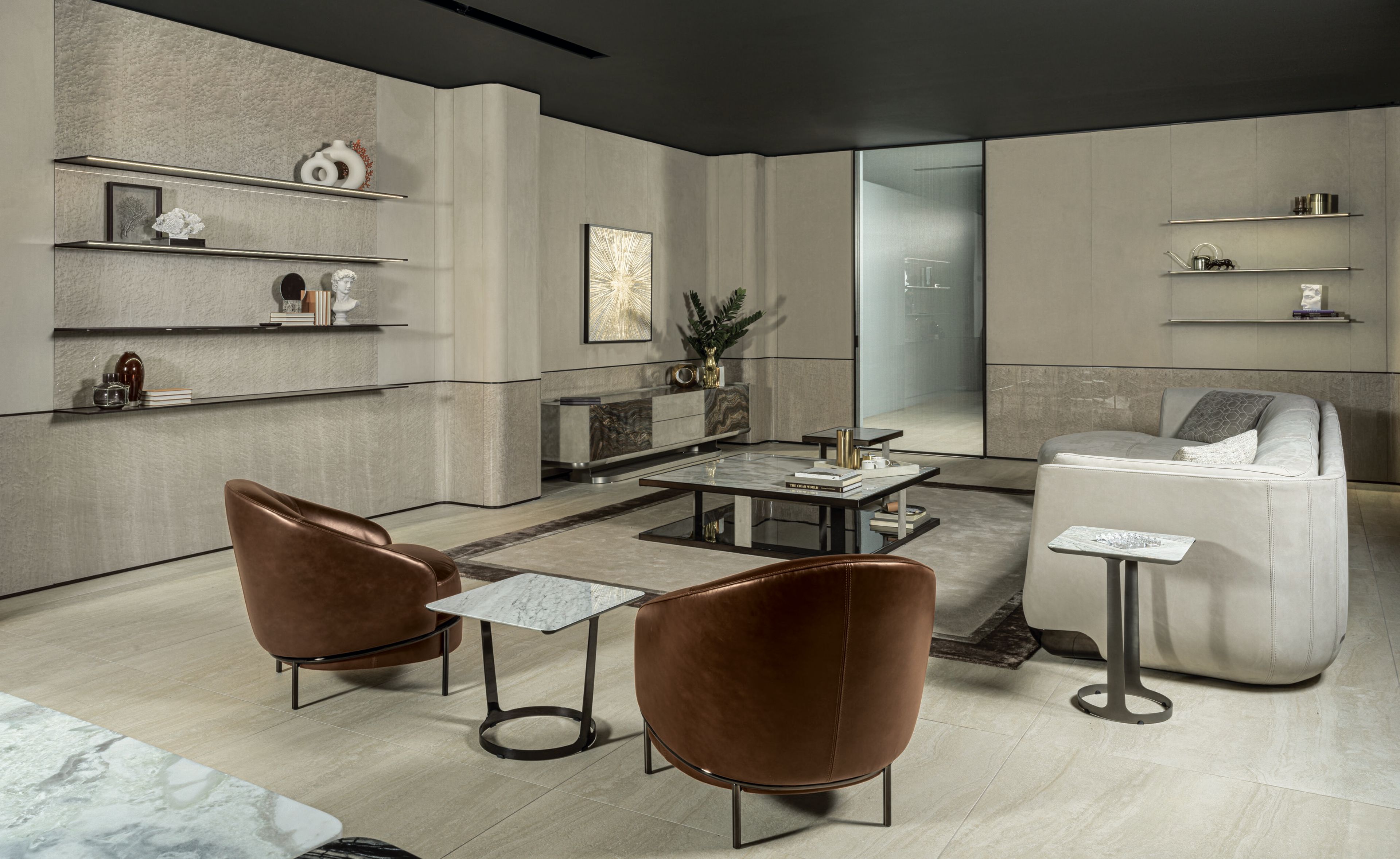 Обшивка из кожи Longhi FOREVER SYSTEM BEDROOM ARCH-00056468 - Вид №1