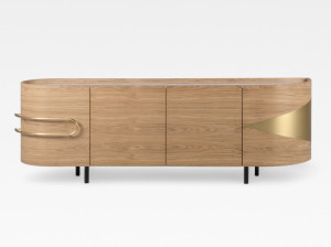 Шкаф из дуба с распашными дверями