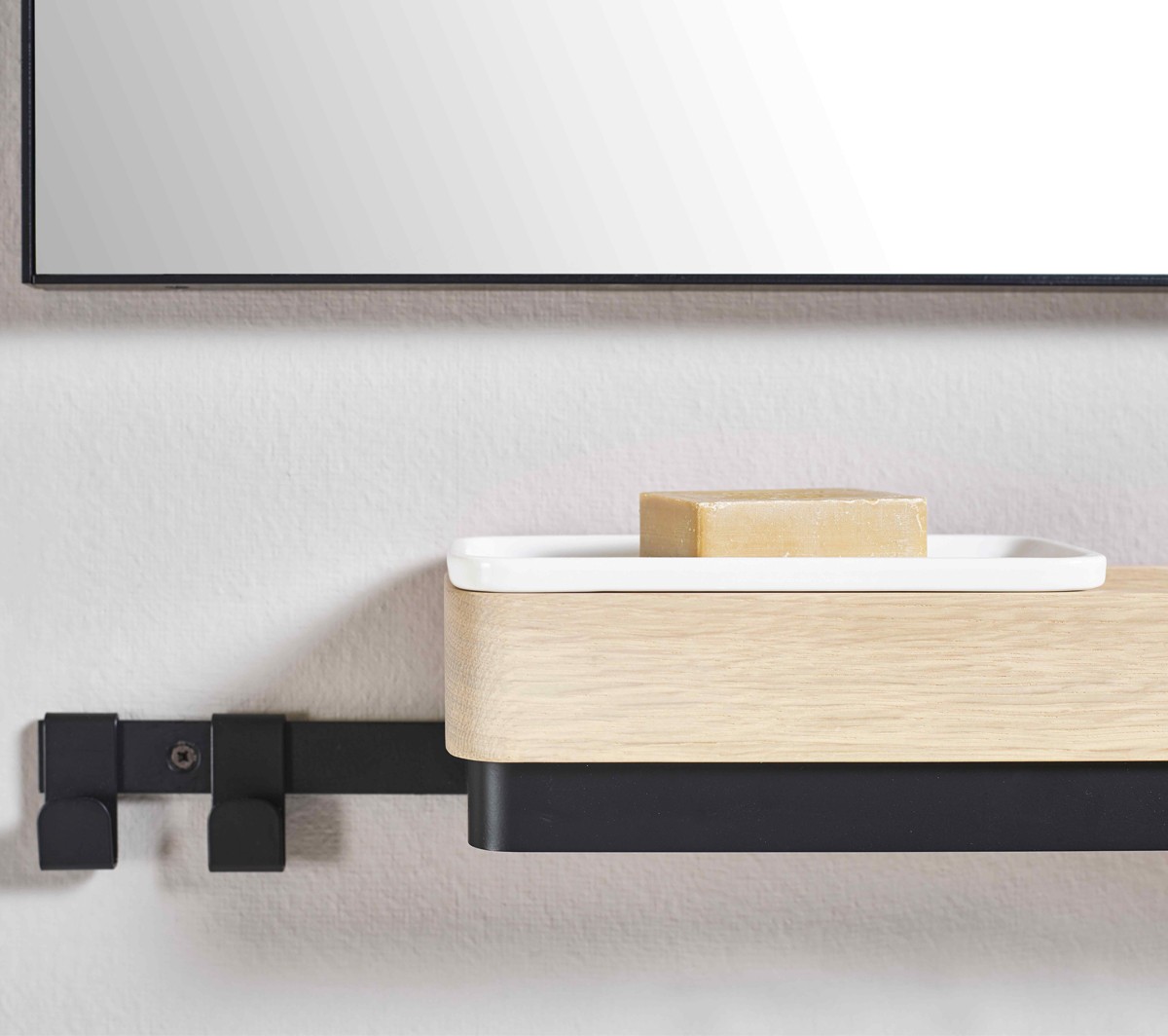 Ex.T ROW 60B Многофункциональная черная рейка с дубовым подносом EXROW60B/NE  - Вид №6