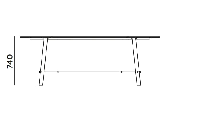 Прямоугольный стол с столешницей из Fenix-NTM® Infiniti Record Living ARCH-00084323 - Вид №2