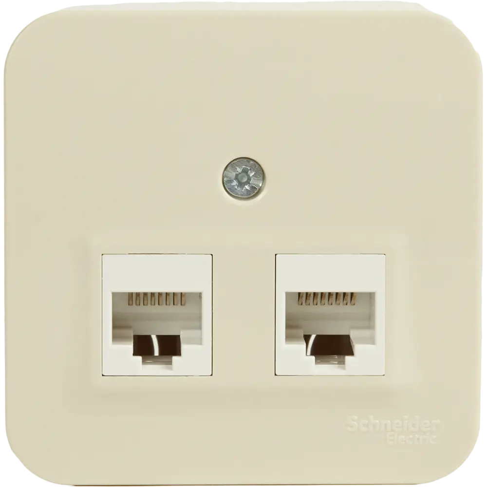 Розетка компьютерная двойная накладная Schneider Electric Blanca RJ45 UTP cat 5e без заземления цвет бежевый 86720945 STLM-2098705 SYSTEME ELECTRIC