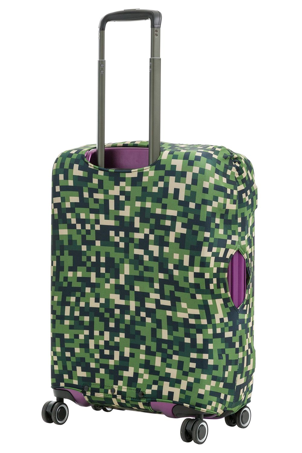 EBH601-M Чехол для чемодана средний Green Camo Pixels Eberhart  - Вид №1