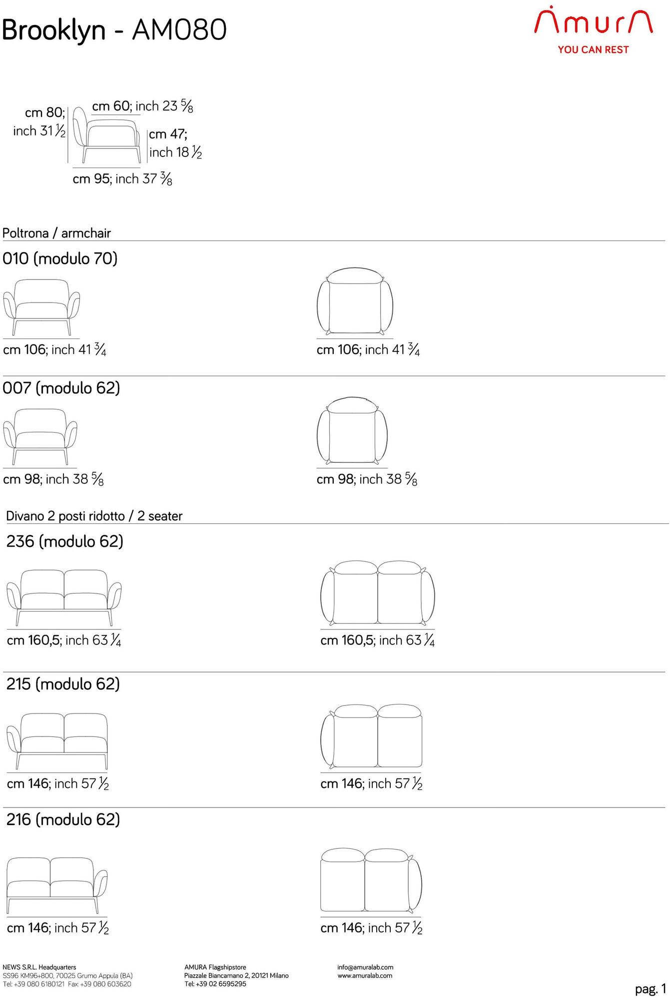 AMURA 3-х местный тканевый диван Brooklyn sun-id-1492327 - Вид №7