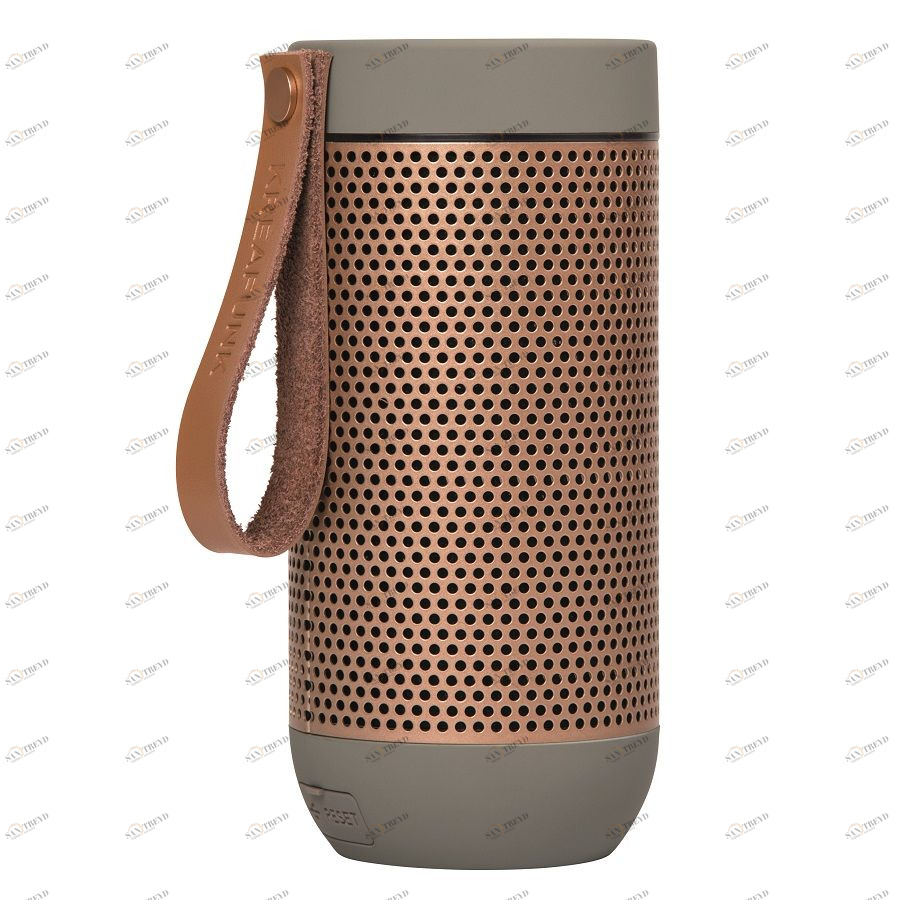 Колонка беспроводная с ремешком aFUNK, серая с бронзой KREAFUNK KFCD04