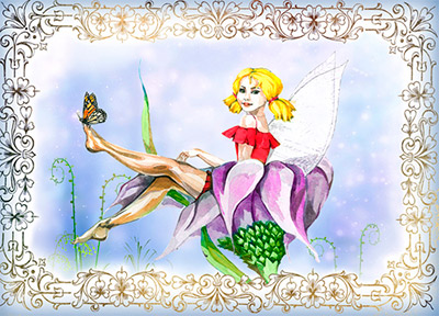 01828 Декупажная карта 21 x 29.7 см СК "Фея" Чип-Арт 