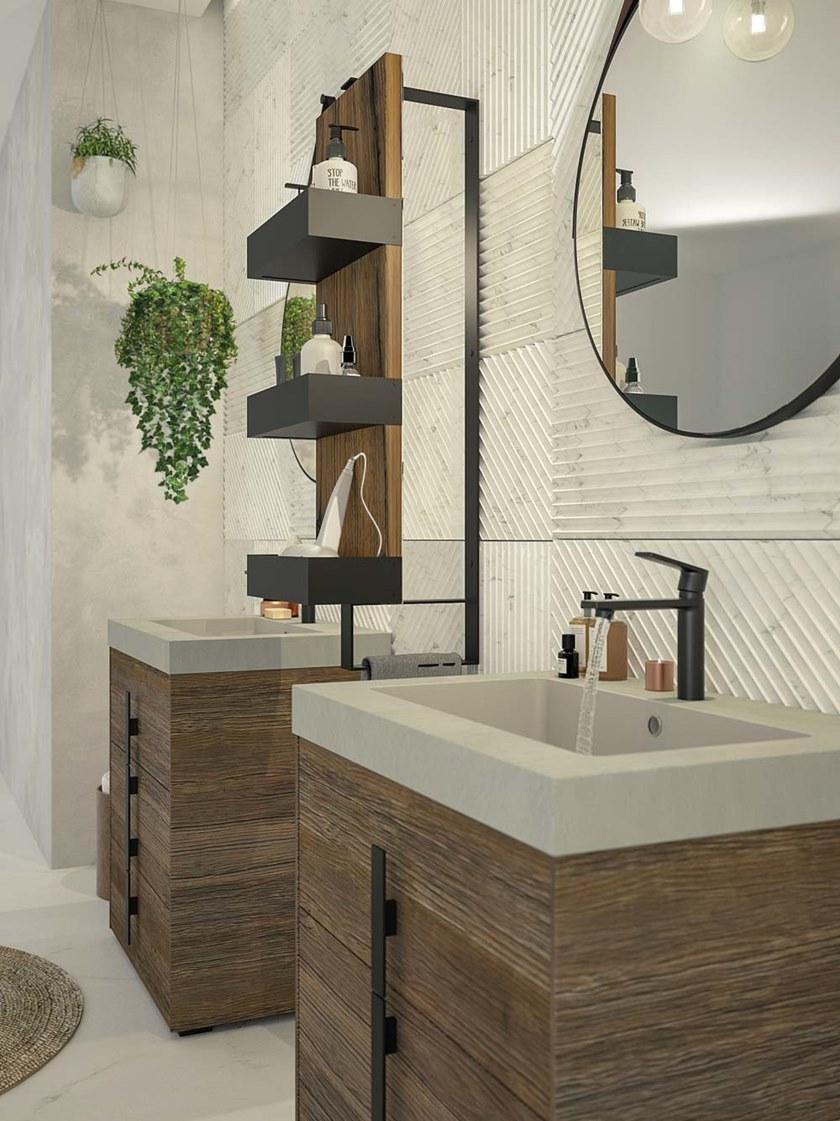 LEGNOBAGNO Двойная тумба под умывальник с ящиками Life sun-id-1377876 - Вид №1