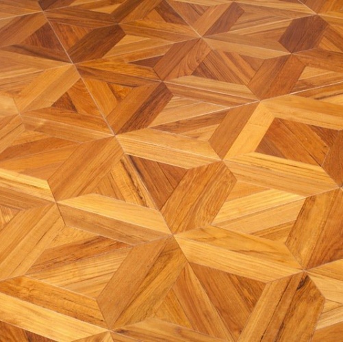 Модульный паркет Marco Ferutti Castello Castello Бирманский Тик с брашью (Текстурированная) 450х450 мм 2600600051 - Вид №2