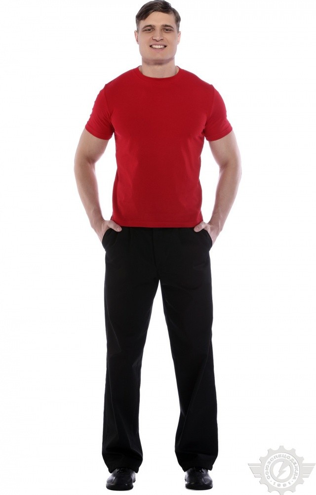 4958102 Футболка красная  Одежда для официантов  размер S (44-46) Спецодежда  - Вид №8