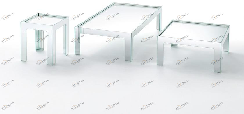 Glas Italia Журнальный столик с низким кристаллом Mirror mirror sun-id-1443909