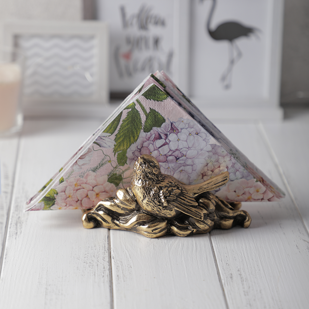 72022 Держатель для салфеток Птичка Бронза BOGACHO 4627179653866