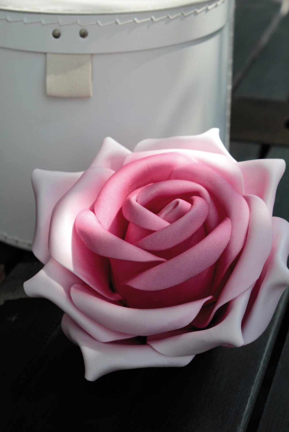 7896 500 a3 Шелковый мягкий цветок 'rose', 28 см, светло-розовый H-andreas  - Вид №2