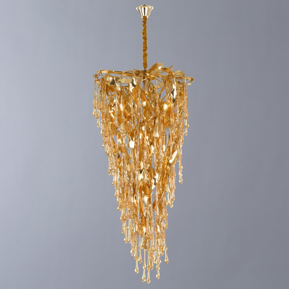 Подвесной светильник золотистый большой Divinare 3150/16 SP-15 DIVINARE 3150 00-3889895 Золото  - Вид №1