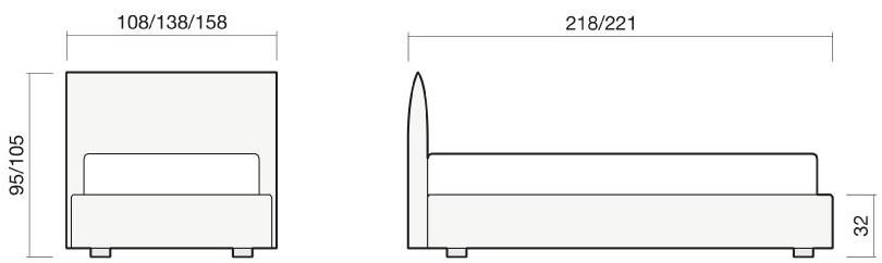 Chaarme Letti Односпальная кровать-контейнер со съемной крышкой из льна sun-id-1344756 - Вид №3