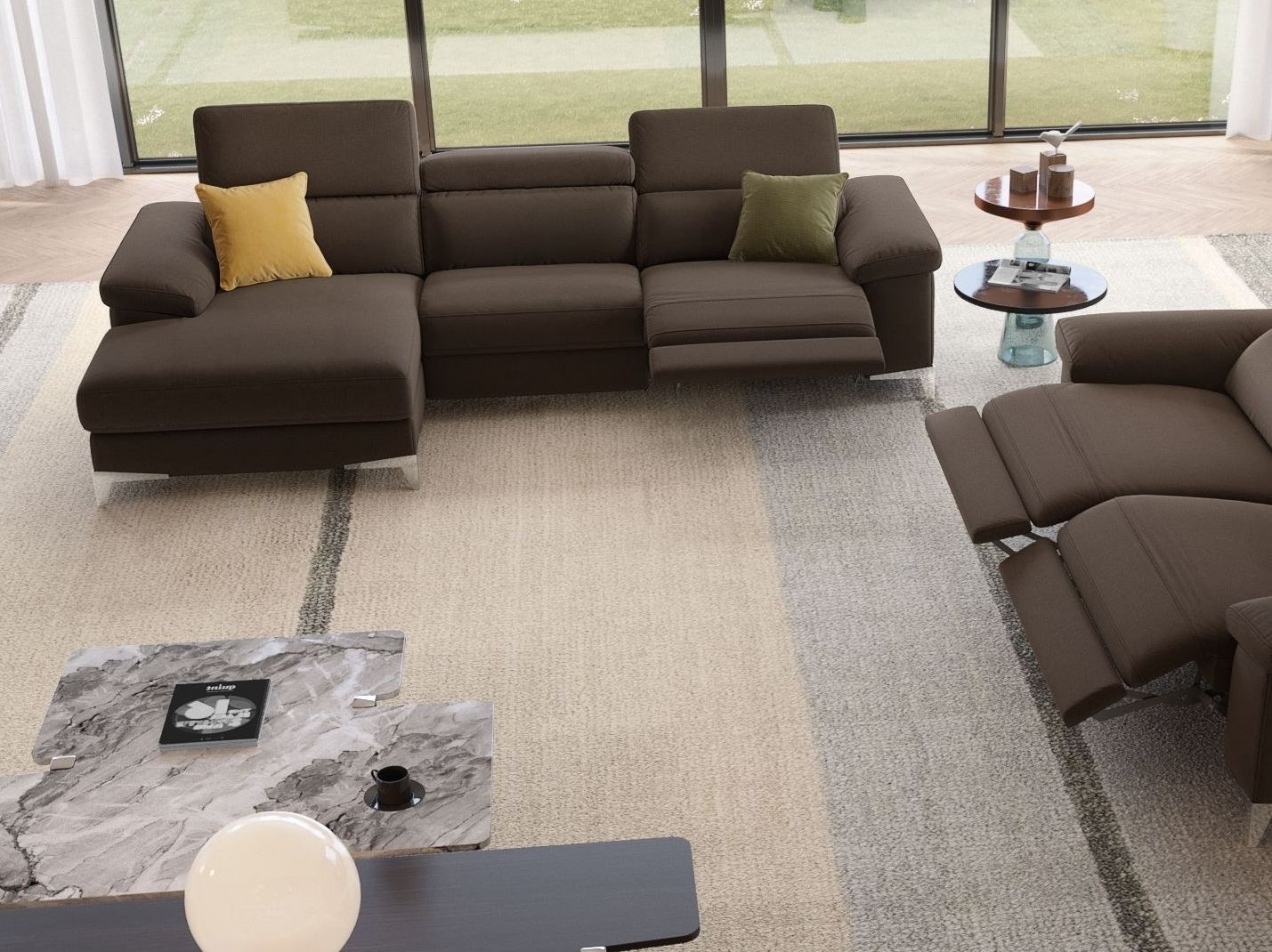 Тканевый диван с полуостровом Sofanella Venosa ARCH-00029482 - Вид №2