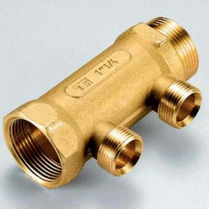 Коллектор НВ 1"1/4 TIEMME 3 выхода 3/4"ЕК 50мм