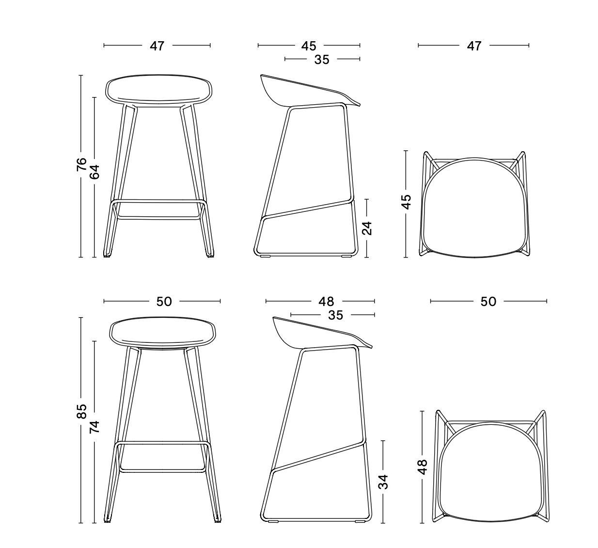 Рециркулированный пластичный табурет сани Hay about a Stool ARCH-00144603 - Вид №15