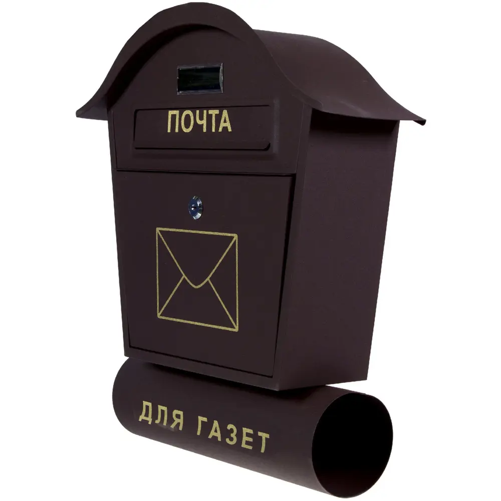 Ящик почтовый Standers YX-M001-BR, стальной, цвет коричневый 15081114 STLM-2200686 