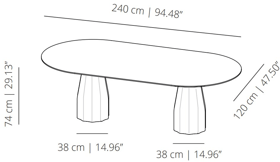 Viccarbe Овальный стол Burin sun-id-1385789 - Вид №3