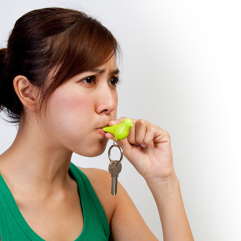 QL10124-BN-PU Держатель для ключей двойной sparrow коричневый-белый-фиолетовый Qualy  - Вид №2