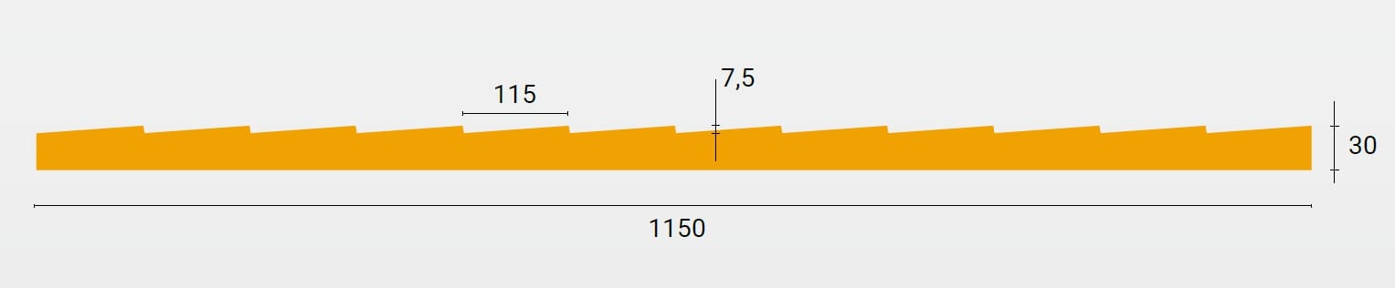 Бетонная горельефная облицовочная стеновая матрица Beton Uno ARCH-00054364 - Вид №2