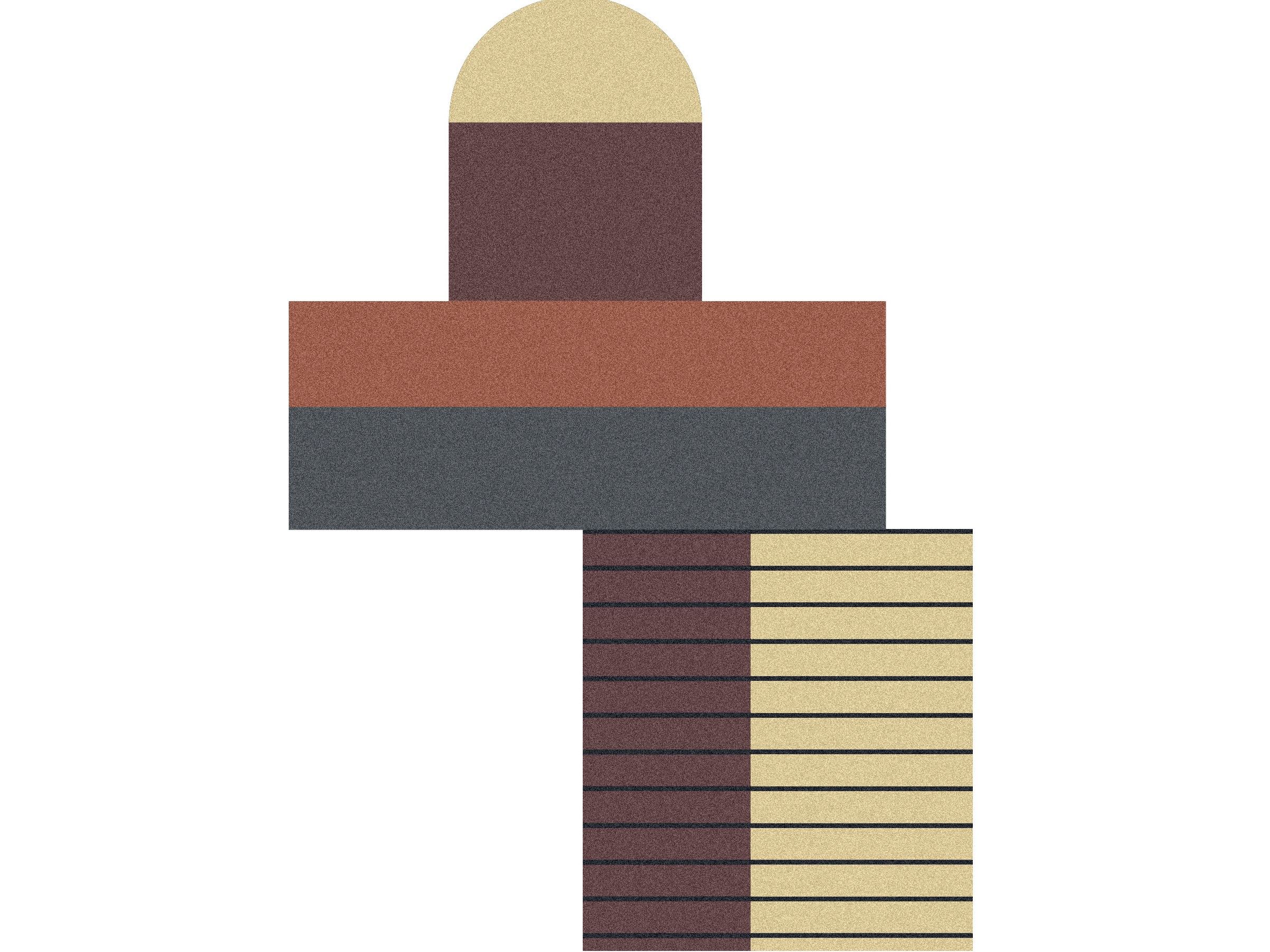 Ковер для ванной с геометрическим рисунком Antoniolupi летающая геометрия ARCH-00136798