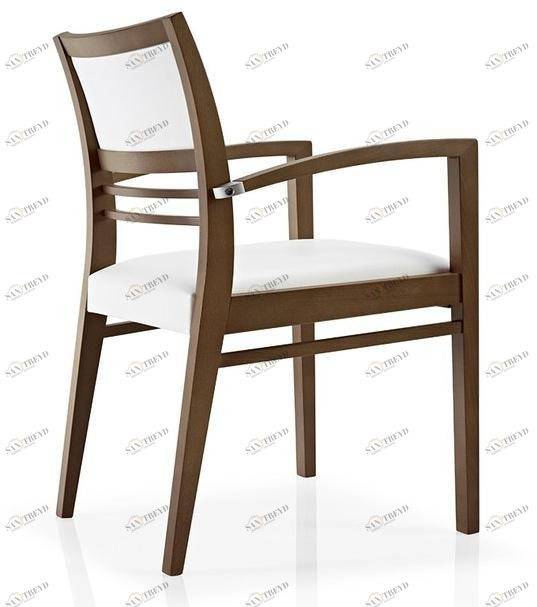 JMS Стул из ткани с подлокотниками и открытой спинкой Cassis M 11c