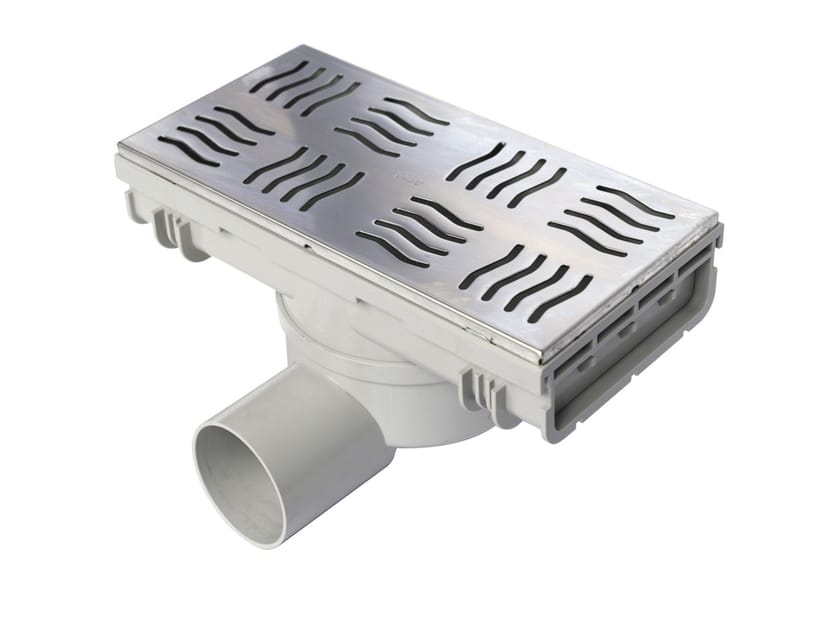 Крышка люка из АБС-пластика с решеткой из нержавеющей стали и поворотным горизонтальным сливом First Corporation First Plast ARCH-00026389