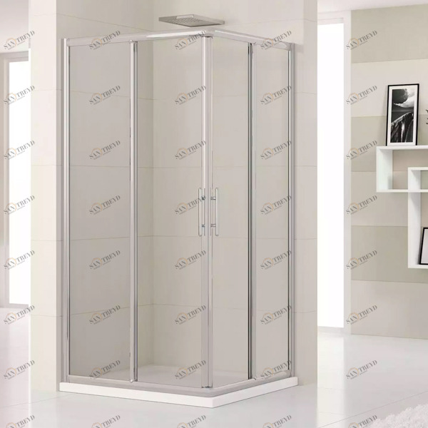 Душевой уголок 90x90 LUNES A Novellini LUNES с серебристым профилем LUNESA87L1BLUNESA87L1B