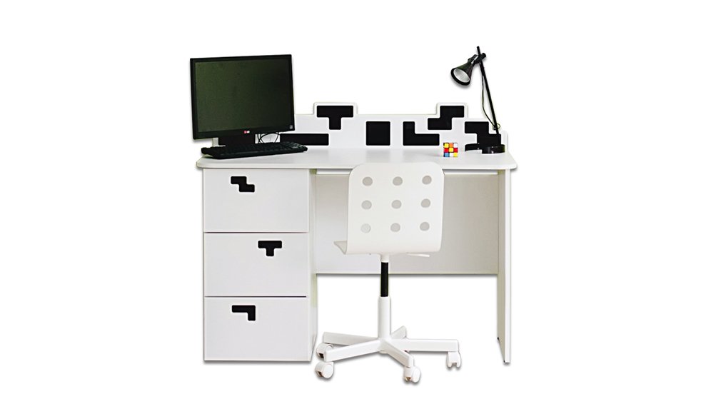 Детский письменный стол с ящиками левый "Продленка" МАНДАРИН ПРОДЛЕНКА 178743 Белый Santreyd  - Вид №4