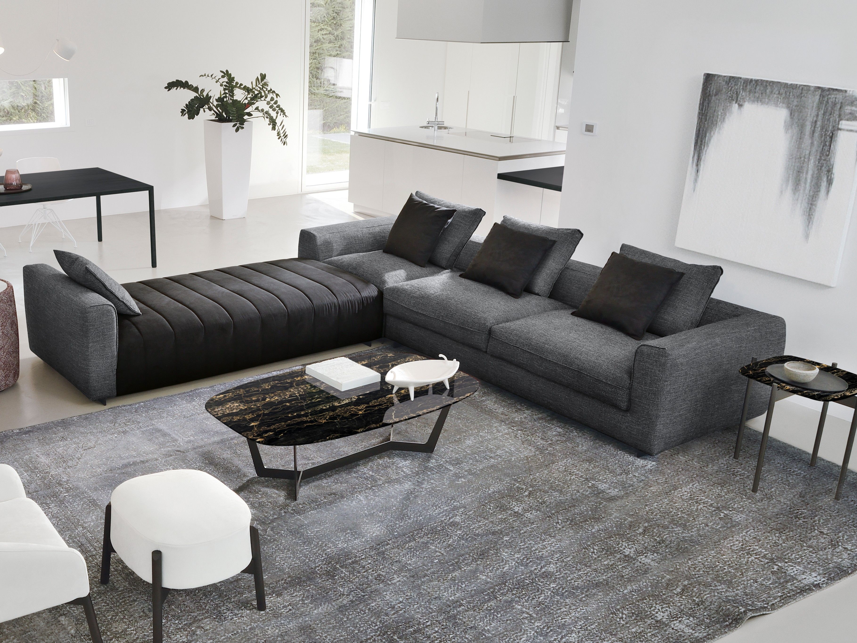 Угловой диван из ткани CTS SALOTTI Capetown ARCH-00130237