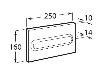 Пластиковая механическая туалетная панель управления Roca In-Wall Systems ARCH-00088447 - Вид №2