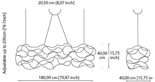 Quasar Подвесной светильник из никеля Curled sun-id-1407432 - Вид №5