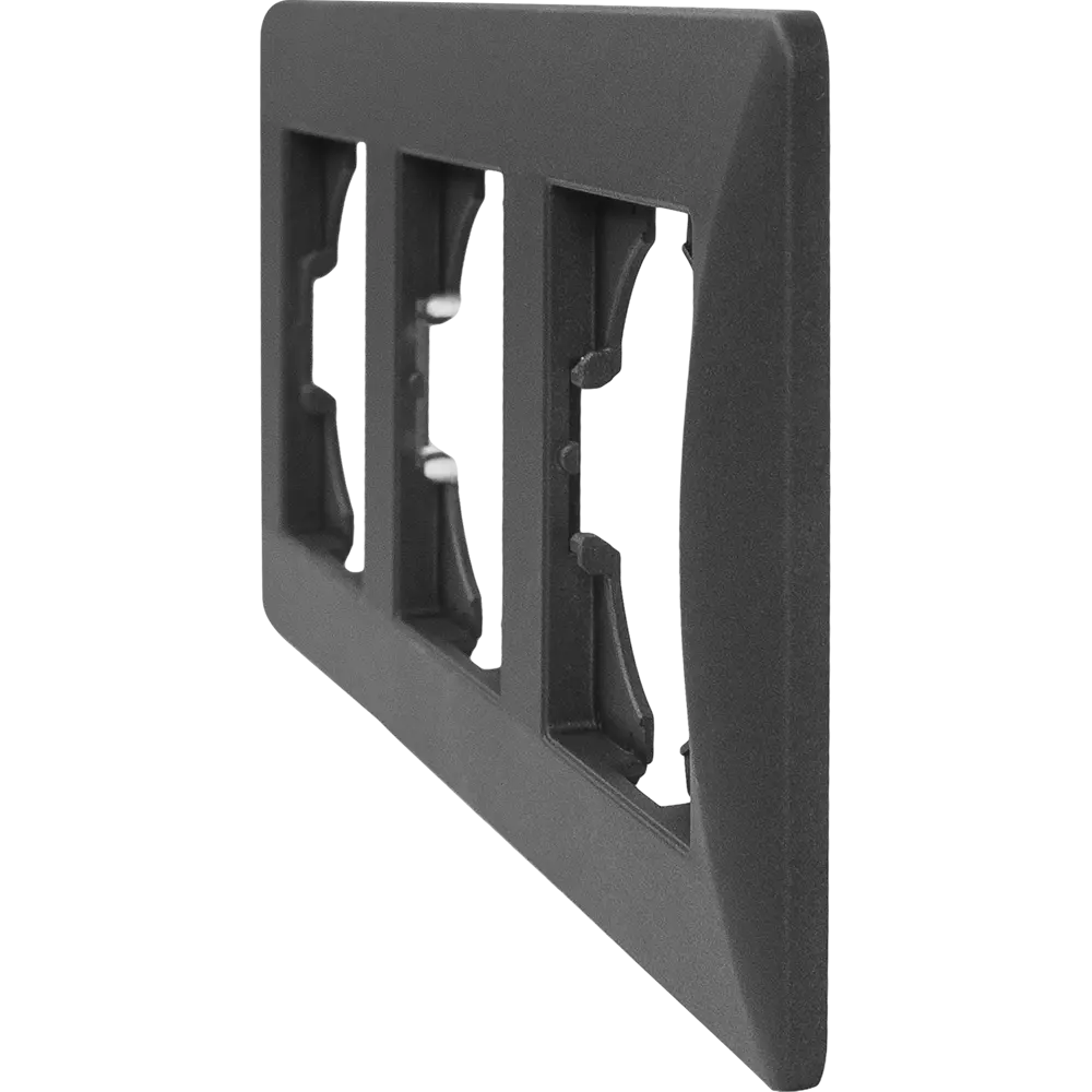 Рамка GUSI Electric Ugra для тройной установки розеток и выключателей в цвете графит 83865121 STLM-0045265 - Вид №2