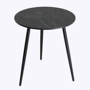 Стол кухонный 75x75 см круглый МДФ цвет черный 87504059 STLM-2065012