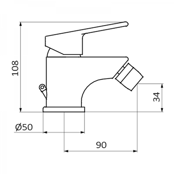 10710110 BASIC Биде Смеситель Хром GRB MIXERS  - Вид №1