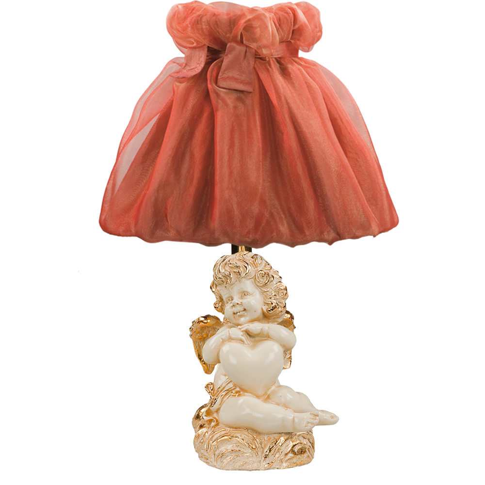 32090,34001 Настольная лампа Сердце Купидона Айвори Мадлен Роза BOGACHO 4627138210925, 4627138150818