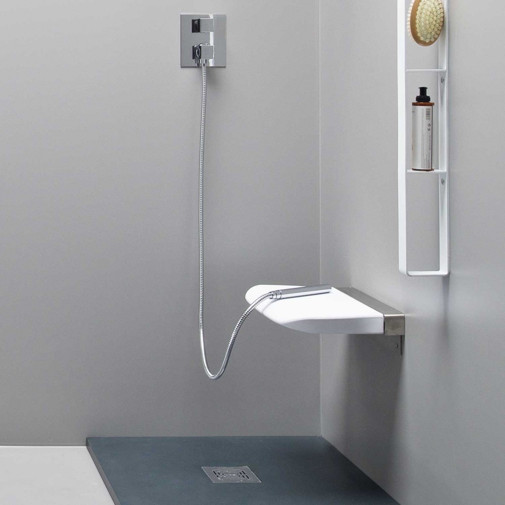 EVTKTRBEVER Life Design Складное сиденье для душа из полиуретана - Tuck Tray Tuck белый - Вид №3