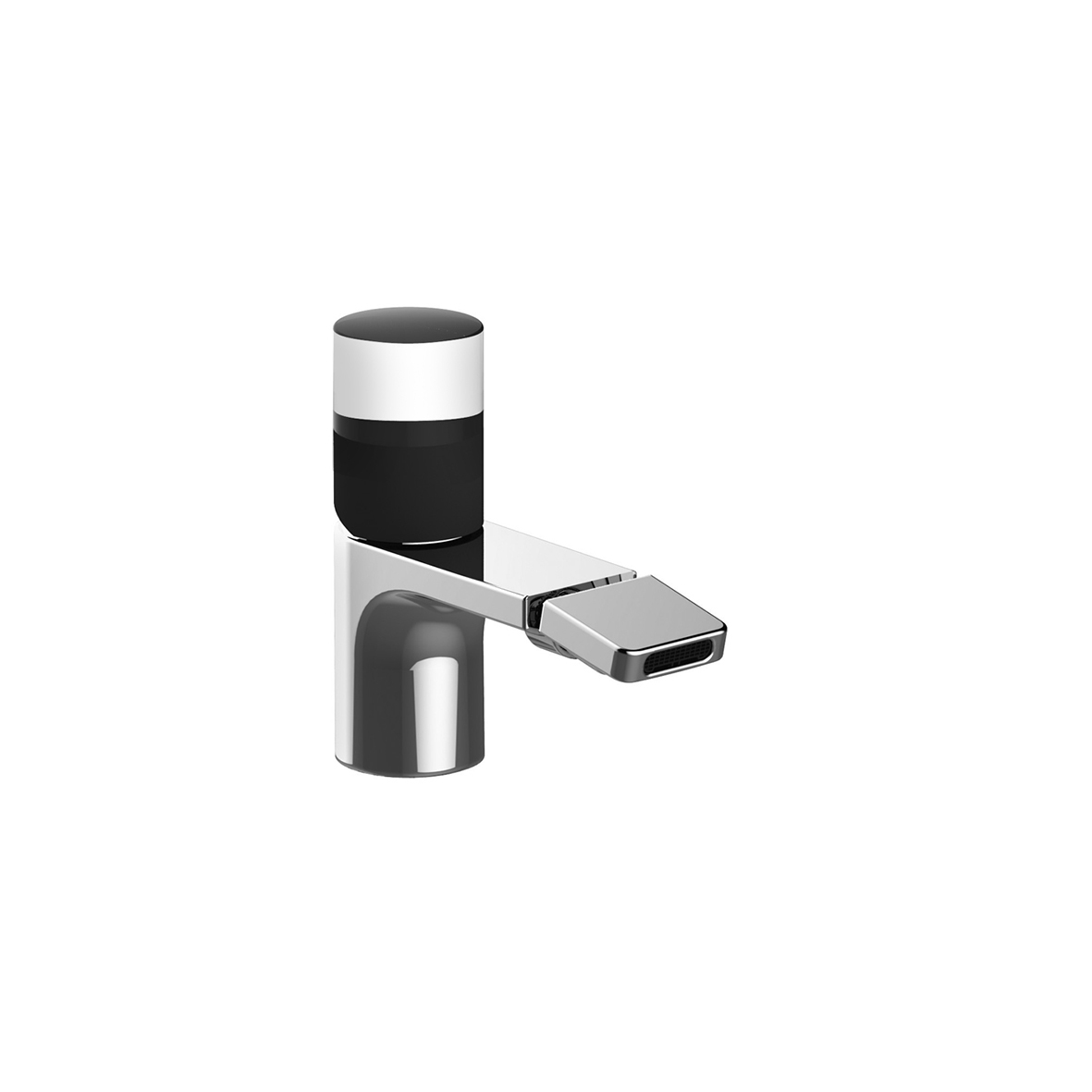 S008SF  Смеситель для биде на 1 отверстиевылет 13 см без ручки ограничитель потока воды до 5 л/мин при 3 бар видимый аэратор подводка донный клапан нажимного типа ручки заказываются отдельно, см. раздел ''Ручки'' Fantini Rubinetti NICE