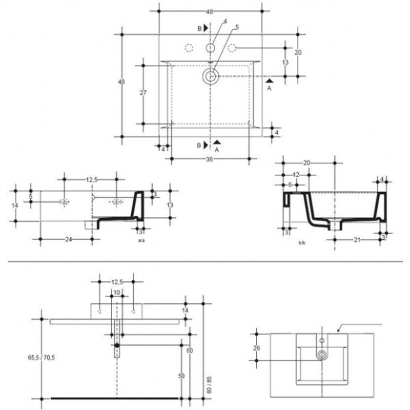 41865 Встроенная раковина под столешницу овальная Santreyd  - Вид №1