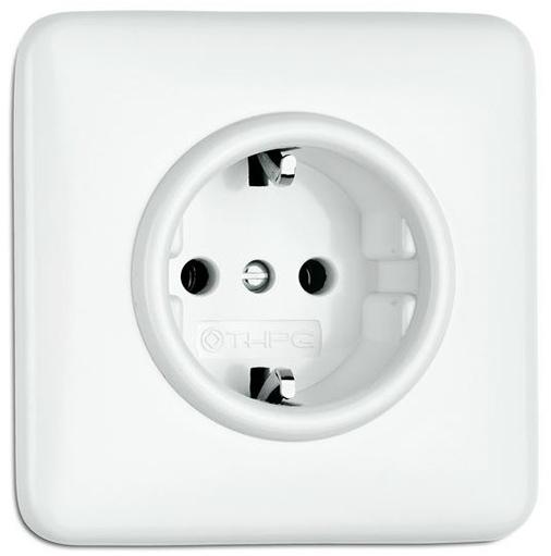 THPG Одинарная пластиковая электрическая розетка  176400  - Вид №2