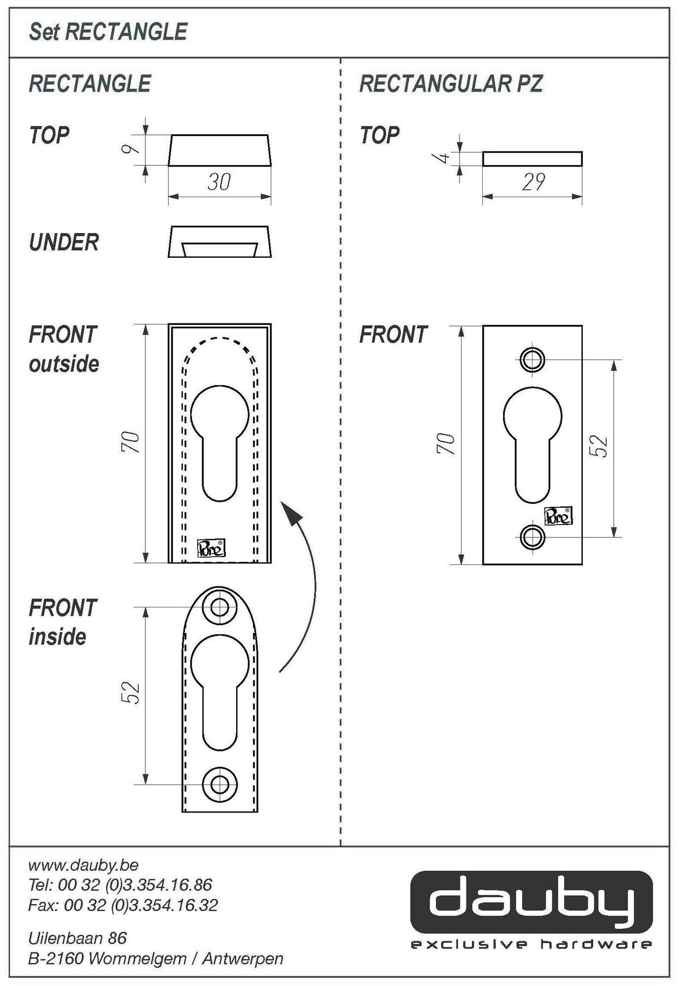 Dauby Прямоугольная насадка Pure® 13627 - Вид №3