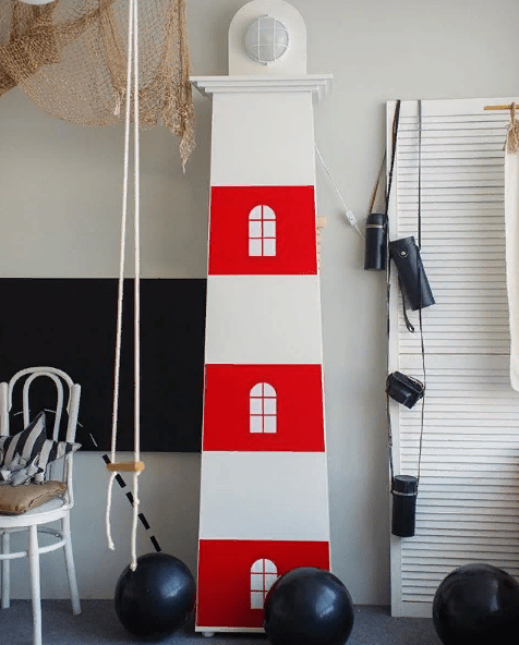 Детский стеллаж-светильник "Тортуга" МАНДАРИН ТОРТУГА 178765 Белый;красный Santreyd  - Вид №3