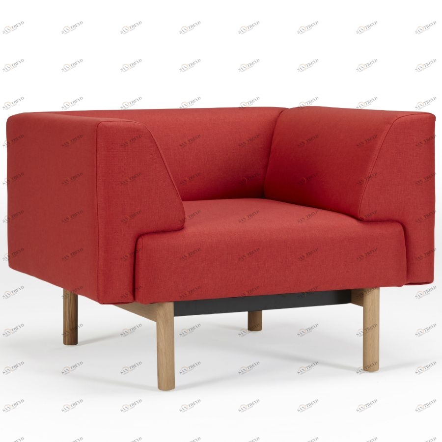 Кресло Ebeltoft, лакированный дуб, красное Kragelund 21001202247