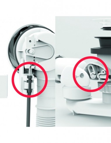 582800 000 00  Сифон для ванны Silencio, нижнее наполнение, с кабелем Л. 650мм, хром. Valentin Хром  - Вид №5