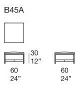 Paola Lenti Низкий садовый табурет из ткани Heron B45a - Вид №1
