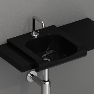 341204 Накладная раковина консольная квадратная Kerasan Inka project