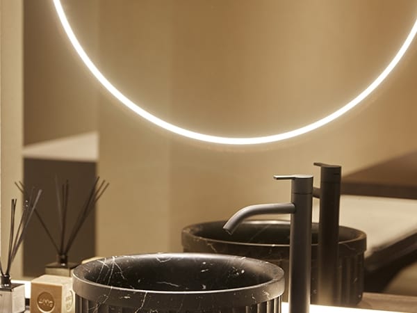 Зеркало со встроенным освещением для ванной комнаты Inbani ALO ROUND ARCH-00007263 - Вид №3
