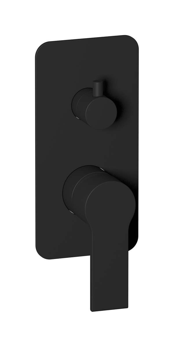 Внешние части встроенного в стену смесителя на 3 потребителя WE ARE IB wo400bo Matt Black Whynot