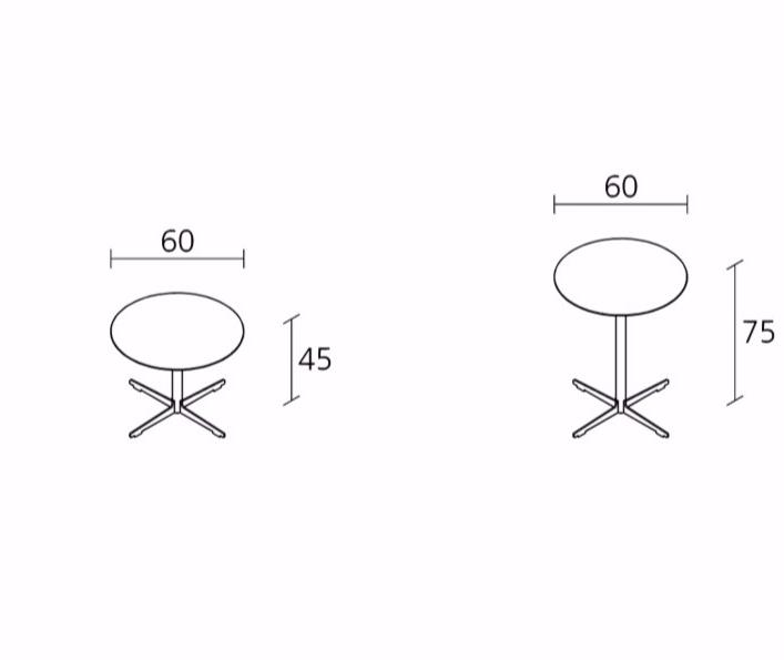 Alias Круглый журнальный столик с основанием 4 звезды Cross table sun-id-1450984 - Вид №2